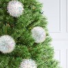 4ct 6" Christmas Iridescent Pom Pom Ball Ornament Set White - Wondershop™ - 2 of 3