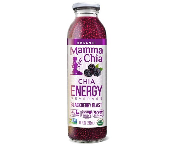 Mamma Chia Organic Vegan Blackberry Blast Chia Energy Beverage - 10 fl oz