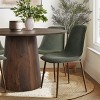 5-Piece Dining Set for 4 ,Walnut Wood 46" Round Dining Table with Armless Dining Chairs for Dining Room,Living Room-Tanpinhause - 4 of 4