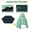 EAGLE PEAK Portable Mini Dome Greenhouse with Zippered Door and Mesh Window, Outdoor Mini Hexagon Greenhouse Kit, Green PE Cover - 4 of 4