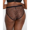 Curvy Couture Women's Mesh High Cut Brief Panty Sunset Glow - 3 of 4