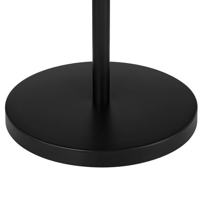 Rhys Black Metal Dome Shade Mid-Century Modern Floor Lamp