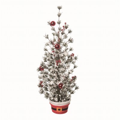 Transpac Artificial Multicolor Christmas Small Ornament Tree Arrangement