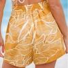 Women's Tropical Leaf Print Beach Cover-UpShorts - Cupshe - 4 of 4