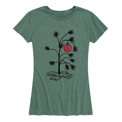 Women's - Instant Message - Sad Christmas Tree Short Sleeve Graphic T-Shirt