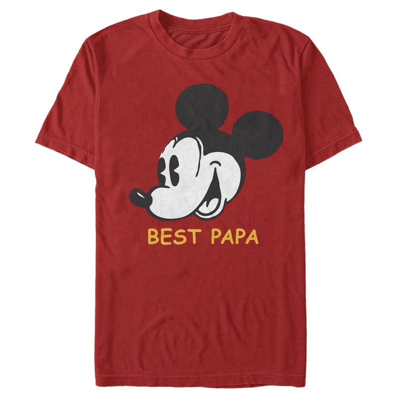 Men's Mickey & Friends Mickey Mouse Best Papa Vintage T-Shirt, 1 of 5