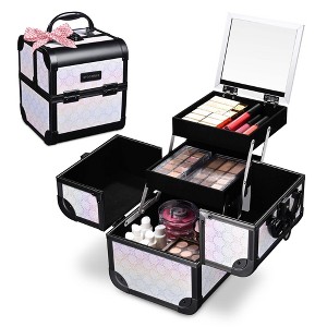 Byootique Makeup Train Case Cosmetic Organizer w/ Mirror Artist - 1 of 4
