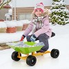 Costzon Kids Ride-on Sand Dumper, Outdoor Sandbox Toy with Ergonomic Handle & 4 Wheels, Heavy-Duty Steel Digging Tool for Ages 3+ (Light Green) - 2 of 4