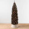 Best Choice Products Pre-Lit Black Artificial Christmas Tree, Holiday Pencil Tree w/ Metal Base - 2 of 4
