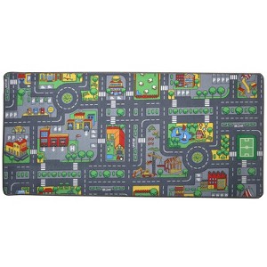 Universal Hobbies Extra Large Street Play Carpet with Education Roads, City & Buildings - 79in x 37.4in PT-2912 - 1 of 4
