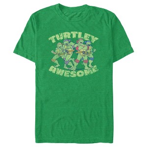 Men's Teenage Mutant Ninja Turtles Distressed Turtley Awesome T-Shirt - 1 of 3