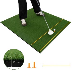 Costway 5 x 4 FT Golf Hitting Mat Artificial Indoor Outdoor Turf Golf Training Mat 25 mm - 1 of 4