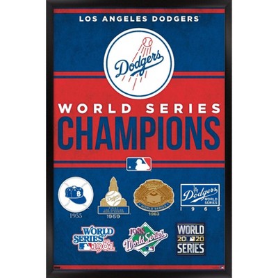 Trends International MLB Los Angeles Dodgers - Champions 23 Framed Wall Poster Prints