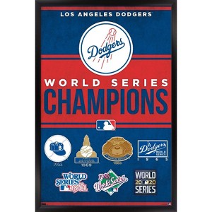 Trends International MLB Los Angeles Dodgers - Champions 23 Framed Wall Poster Prints - 1 of 4