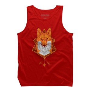 Men's Design By Humans Firefox Stare By sayahelmi Tank Top - 1 of 3