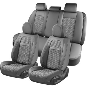 Coverado Car Seat Covers Full Set Faux Leather Seat Protectors - 1 of 4