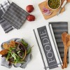 Design Imports  Foodie Everyday Dishtowel & Dishcloth Set 5 Piece, Mineral, Dt 18X28", Dc 13X13" - 4 of 4