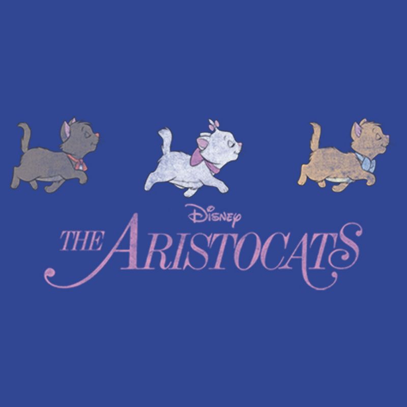 Junior's Women Aristocats Kitten Walk Movie Pink Logo T-Shirt, 2 of 5