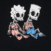 Seven Times Six The Simpsons Men's Lisa Bart Skeletons Graphic Crewneck Tee T-Shirt Black - image 2 of 3