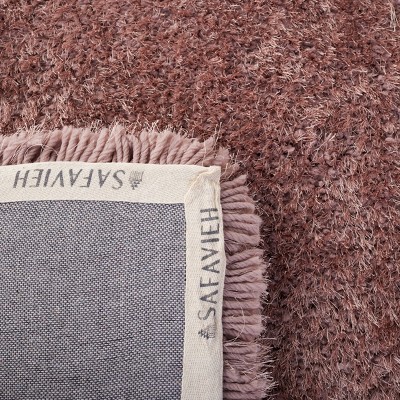 Elegant Taupe Shag 8' x 10' Hand-Tufted Synthetic Area Rug