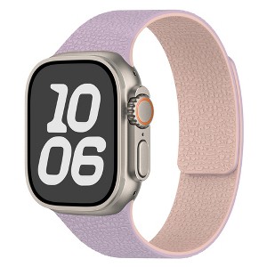HTUTWOO Litchi-Textured Apple Watch Band, Magnetic Silicone Strap 38/40/41/42/44/45/46/49mm for iWatch Series 11 10 9 8 7 6 5 4 3 2 1 SE Ultra - 1 of 4