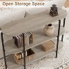 Entryway Console Table, 3 Tier Industrial Metal Sofa Table, Behind Couch Table, Farmhouse Hallway Table for Entry, Living Room, Kitchen,  Dining Room - 4 of 4