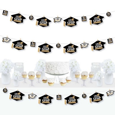 Big Dot of Happiness Law School Grad - Future Lawyer Graduation Party DIY Decorations - Clothespin Garland Banner - 44 Pieces