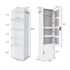 CIPACHO White 360 Rotating Makeup Jewelry Cabinet with Full Length Mirror Coat Rack 4 Open 2 Built in Shelves - 2 of 4