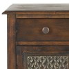Herbert 2 Drawer 2 Door Small Chest - AMH4083 - Dark Brown - Safavieh Couture - 4 of 4