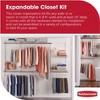 Rubbermaid Configurations Classic Custom 4 Foot to 8 Foot Wide Walk In or Reach In Closet Shelving and Hanging Storage Solution Kit - 2 of 4