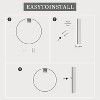 Black Circle Mirror Wall Decor,Thin Frame Mirror,Round Bathroom Mirror,Aluminum Mirror-The Pop Home - 2 of 4