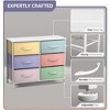 Sorbus 6 Drawers Dresser- Storage Unit with Steel Frame, Wood Top, Fabric Bins - for Bedroom, Closet, Office and more - 4 of 4