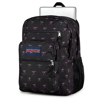 JanSport Big Student 17" Backpack Fits 15" Laptop Water Resistant - Black Bows — фото 4