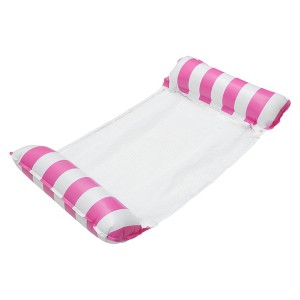 Unique Bargains Stripe Rectangular Pool Hammock Lounger 1 Set - 1 of 4