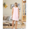 ADR Women's Cotton Nightgown, Hannah Sleeveless Lace Trim Button Up Short Vintage Night Dress Gown - 3 of 4