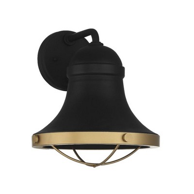 Savoy House Belmont 1 - Light Wall Light in  Textured Black/Warm Brass