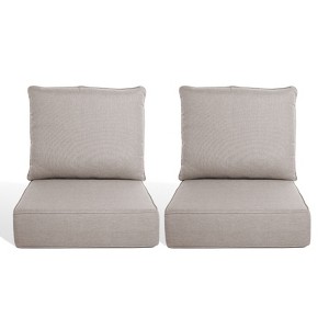 Buenhomino Outdoor Deep Seat Cushion Set 24 x 22 x 6 Inch - 2 Set - 1 of 4