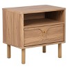 Prinpop 1 Drawer 1 Shelf Nightstand - NST9614 - Oak - Safavieh - 3 of 4