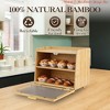 Double Layer Large Bread Box, Bamboo Bread Box for Kitchen Counter, Bread Containerr, Bamboo Bread Storage Container w/ Acrylic Clear Door - 4 of 4