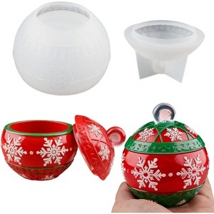 JDICTION Snowflake Christmas Jar Resin Silicone Mold for Epoxy, Snowflake Molds, Jewelry, Trinket Containers, Holiday Decor - 1 of 4