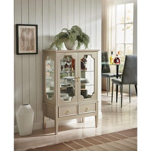 Kings Brand Furniture Versailles Curio Storage Cabinet - 1 of 4