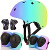 Evita Color Gradient Adjustable Bike Helmet with Knee and Elbow Pads - Kids for Ages 3-14 - 3 of 4