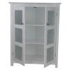 Connor Floor Cabinet White - Elegant Home Fashions: Wood Composite, 3 Shelves, 2 Doors, Anti-Tip Hardware - 3 of 4