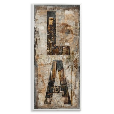 Stupell Industries Los Angeles Montage Collage, 10" x 24"