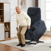 Electric Power Lift Recliner Chair for Elderly Power Lift Reclining Sofa for Living Room with Massage & Heat,Side Pockets and 2 Cup Holders - 2 of 4