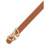 INSPIRE CHIC Women's Reversible Faux Leather Extra Skinny Thin Butterfly Gold Buckle Belts 0.5" Width 1Pc - 2 of 4