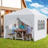 Gymax 10 X 10 FT Pop up Canopy Tent w/ Wheeled Bag Portable Foldable Outdoor Beach Sun Shelter Commercial Patio Party Event Tent White - 2 of 4
