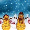 24 and 28 Inches Set of Two Light Up Snowmen Indoor Outdoor Decor - 4 of 4