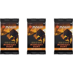 Magic the Gathering 3 Packs MTG Set Booster Pack Lot MTG Innistrad Midnight Hunt - 1 of 3