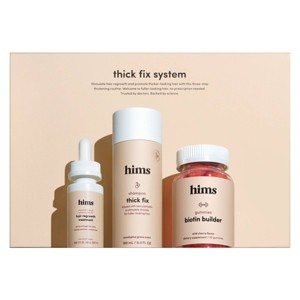 hims thick fix system - Total Hair Package to Supports Hair Growth - Shampoo + Gummy Vitamins + Minoxidil 5% - 1 of 4